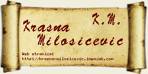 Krasna Milošičević vizit kartica